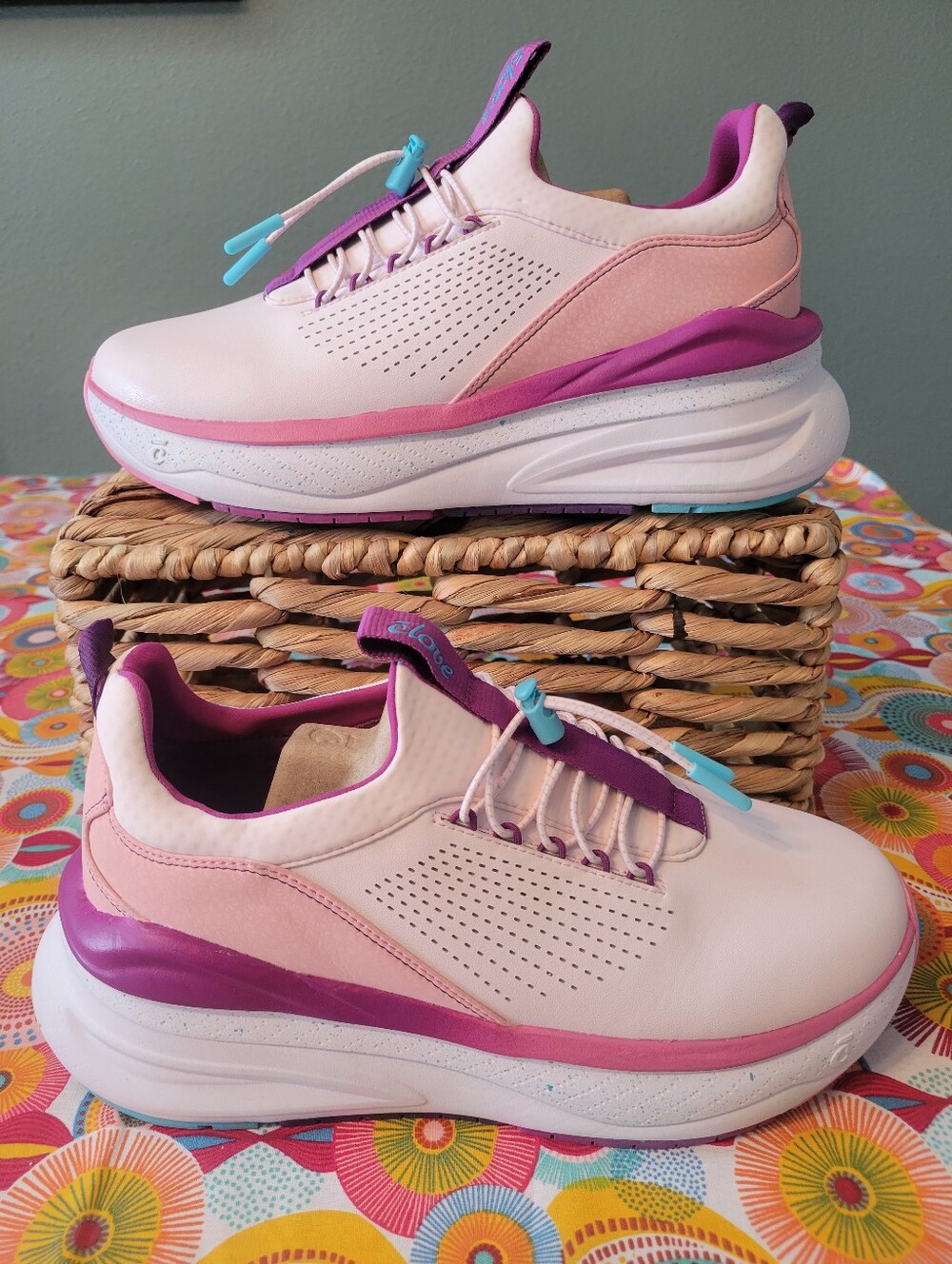 Clove Women's Forte Sneakers Shoes Light Pink / Violet / White Size 9.5